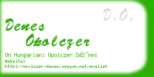 denes opolczer business card